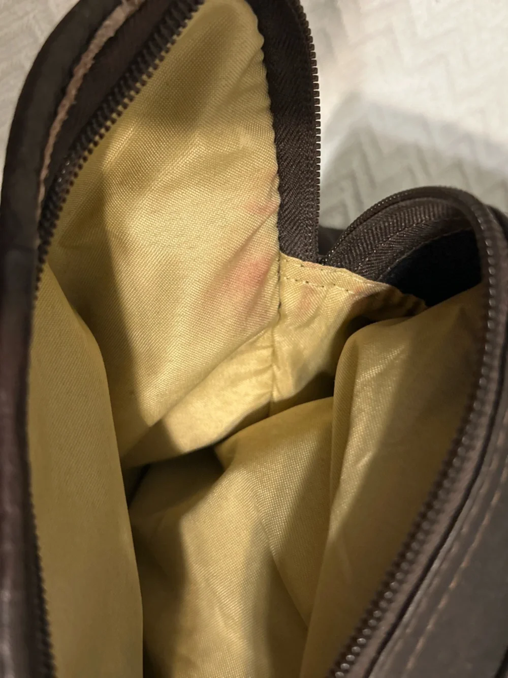 Piel Leather Travel Duffel Bag with Side Pockets Dark Brown Chocolate 19x11x10